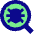 Bug Search Icon from Sharp Pop Set