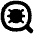 Bug Search Icon from Flex Solid Set
