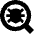Bug Search Icon from Sharp Solid Set