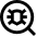 Bug Search Icon from Sharp Line Set
