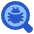 Bug Search Icon from Plump Flat Set