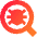 Bug Search Icon from Sharp Gradient Set
