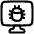 Bug Virus Monitor Icon from Plump Line Set