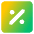 Discount Percent Square Icon from Core Gradient Set