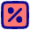 Discount Percent Square Icon from Plump Pop Set