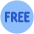 Tag Free Circle Icon from Plump Flat Set