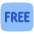 Tag Free Square Icon from Plump Flat Set