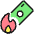 Business Burn Money Icon from Ultimate Colors Set