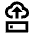 Cloud Server Upload Icon from Sharp Line - Material Pro Set