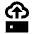Cloud Server Upload Fill Icon from Sharp Fill - Material Pro Set