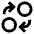 Coin Swap Icon from Outlined Line - Material Pro Set