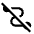 Conversion Path Off Icon from Outlined Line - Material Symbols Set