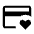 Credit Card Heart Icon from Outlined Line - Material Symbols Set