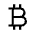 Currency Bitcoin Icon from Outlined Line - Material Symbols Set