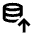 Database Upload Icon from Sharp Line - Material Pro Set