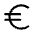 Euro Fill Icon from Rounded Fill - Material Symbols Set