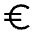 Euro Symbol Fill Icon from Sharp Fill - Material Symbols Set