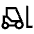 Forklift Icon from Sharp Line - Material Symbols Set