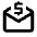 Mail Paid Subscription Icon from Outlined Line - Material Pro Set