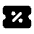 Percent Coupon Fill Icon from Rounded Fill - Material Pro Set