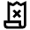 Receipt Long Deny Icon from Sharp Line - Material Pro Set