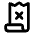 Receipt Long Deny Icon from Rounded Line - Material Pro Set