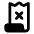 Receipt Long Deny Fill Icon from Rounded Fill - Material Pro Set
