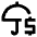 Security Umbrella Icon from Outlined Line - Material Pro Set