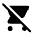 Shopping Cart Off Fill Icon from Rounded Fill - Material Symbols Set