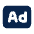 Ad Rectangle Fill Icon from Mingcute Fill Set