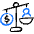Business Cash Scale Balance Icon from Freehand Duotone - Free Set