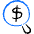 Business Cash Search Icon from Freehand Duotone - Free Set