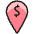 Cash Pin Icon from Ultimate Colors Set