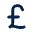 Currency Pound 2 Line icon - Free transparent PNG, SVG. No sign up needed.
