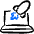 Product Launch Laptop Icon from Freehand Duotone - Free Set