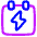 Calendar Bolt Deadline Icon from Plump Neon Set