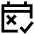Calendar Date Free Cancelation Icon from Sharp Line Set