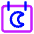 Calendar Date Night Late Icon from Core Neon Set