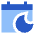 Calendar Date Night Late Icon from Sharp Flat Set
