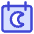 Calendar Date Night Late Icon from Core Duo Set