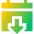 Calendar Download Icon from Sharp Gradient Set