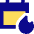 Calendar Fire Icon from Sharp Pop Set