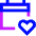 Calendar Heart Icon from Sharp Neon Set