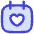 Calendar Heart Icon from Flex Duo Set | Free Download as SVG Vector and Transparent PNG | Streamline icons