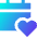 Calendar Heart Icon from Sharp Gradient Set
