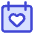 Calendar Heart Icon from Core Duo Set