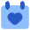 Calendar Heart Icon from Core Flat Set