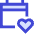 Calendar Heart Icon from Sharp Duo Set