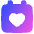 Calendar Heart Icon from Plump Gradient Set