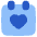 Calendar Heart Icon from Plump Flat Set